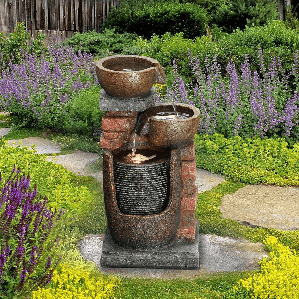 Elegant 23 inch Resin Outdoor Fountain with LED Lights