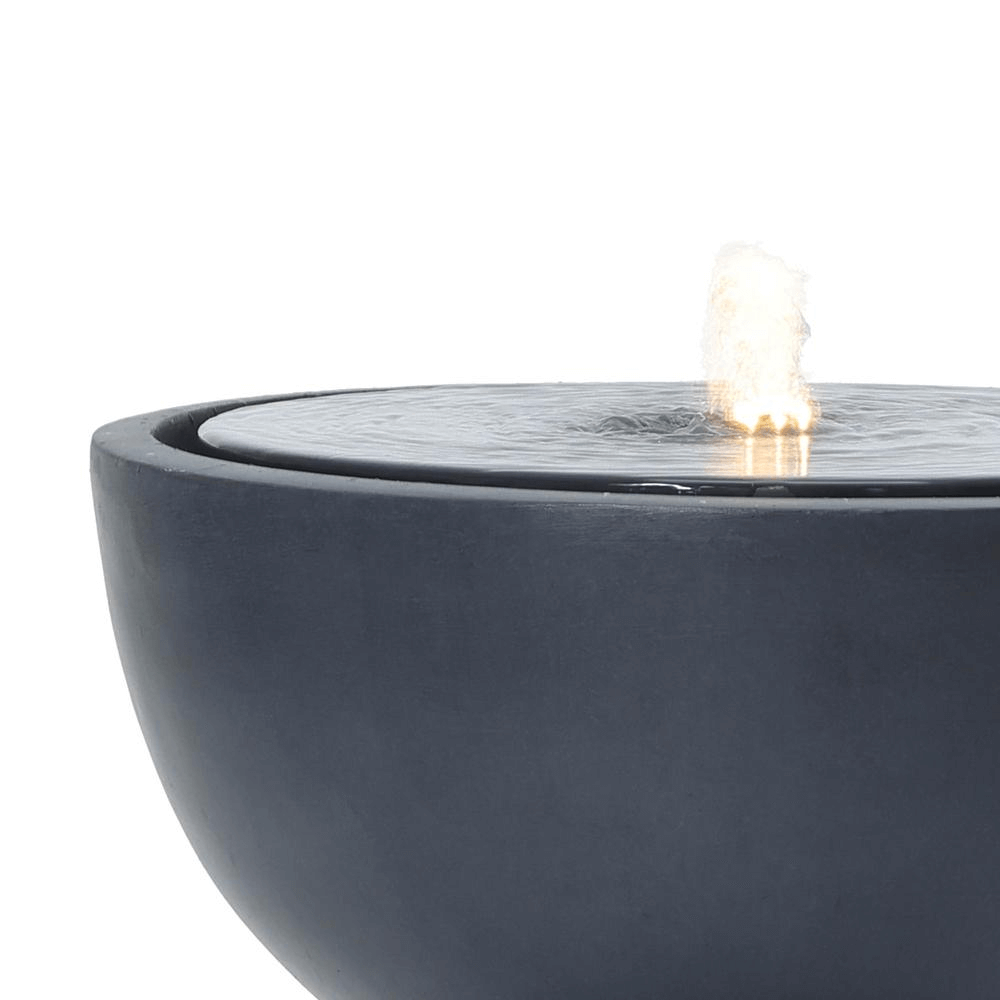 Round Bubbler Water Fountain with LED Lights