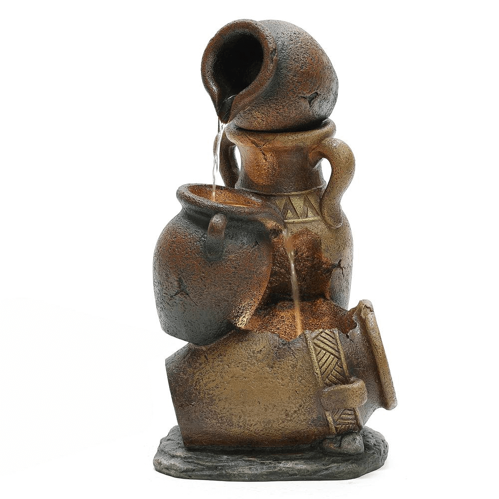 4 Vase Bronze Outdoor Water Fountain