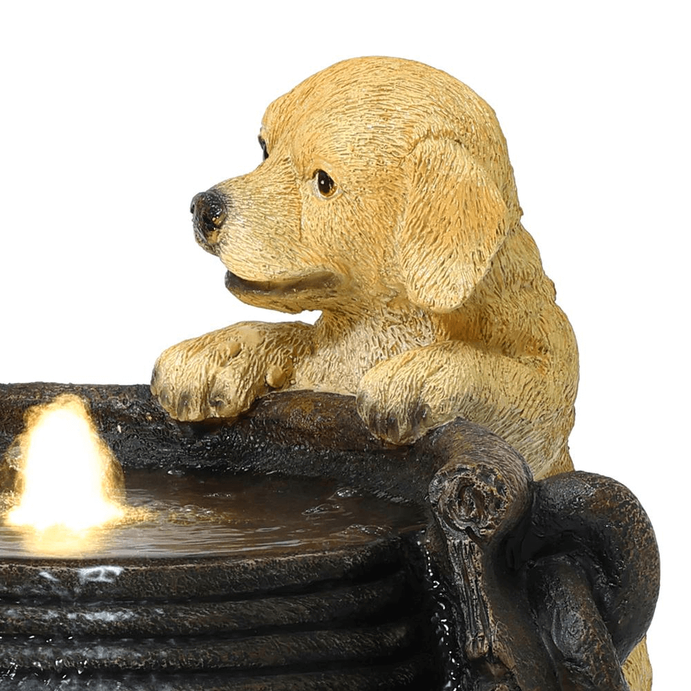 Puppy Love Farmhouse Outdoor Water Fountain