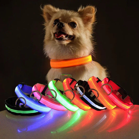 Rechargeable LED Dog Collar Flashing Necklace
