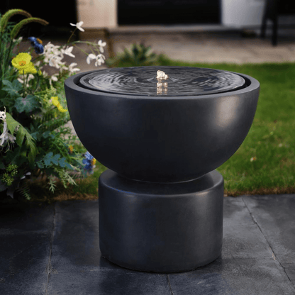 Round Bubbler Water Fountain with LED Lights