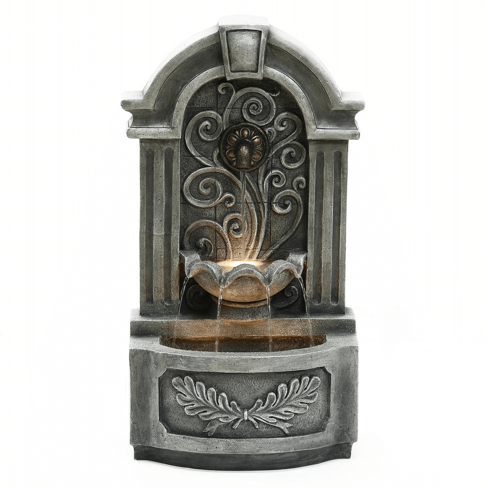 Freestanding Outdoor Water Fountain with LED Lights