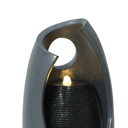 Modern Double Vase Waterfall Sculpture Fountain
