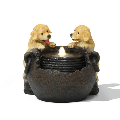Puppy Love Farmhouse Outdoor Water Fountain